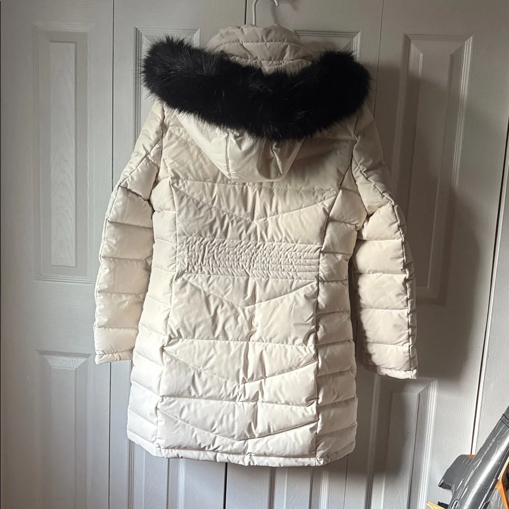 Calvin Klein Cream Puffer Coat - Picture 4 of 5